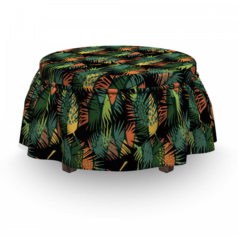 Housse pour repose-pieds tropical hawaii jungle