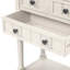 Console étroite, canapé mince avec trois tiroirs de rangement et tablette inférieure (blanc ivoire)-2142973259