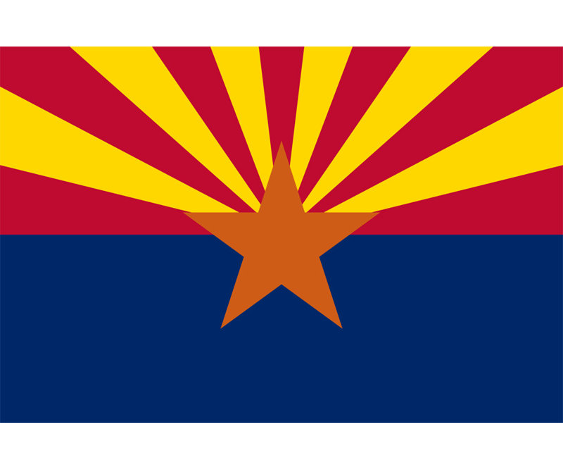 État de l'Arizona, H 12 po x l 18 po