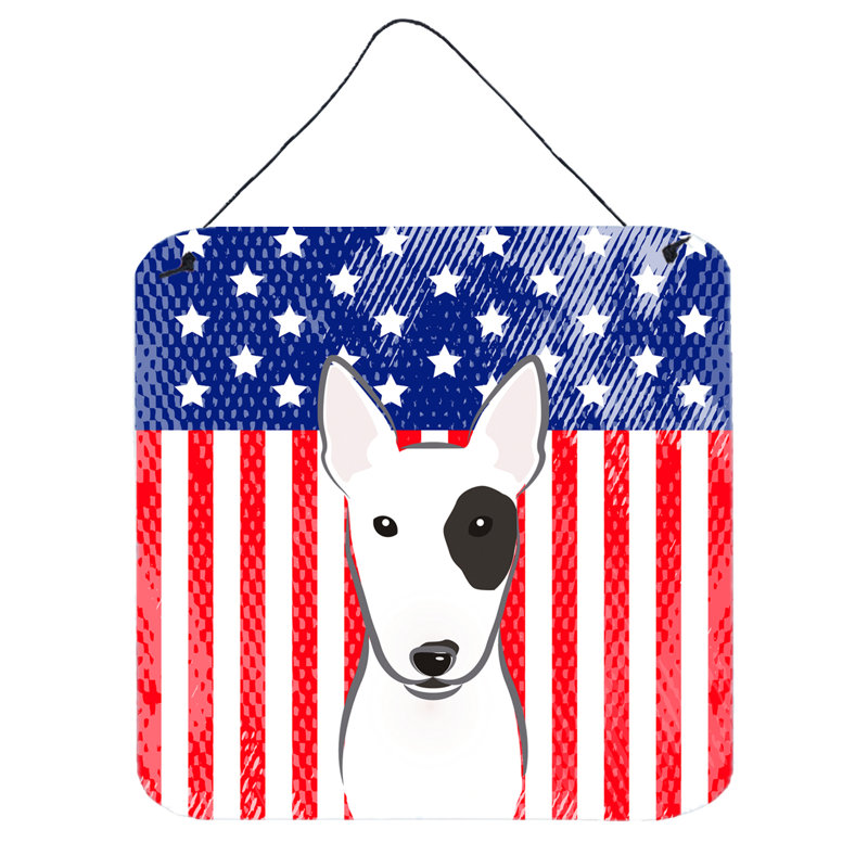 Décoration murale drapeau american, Bull-terrier