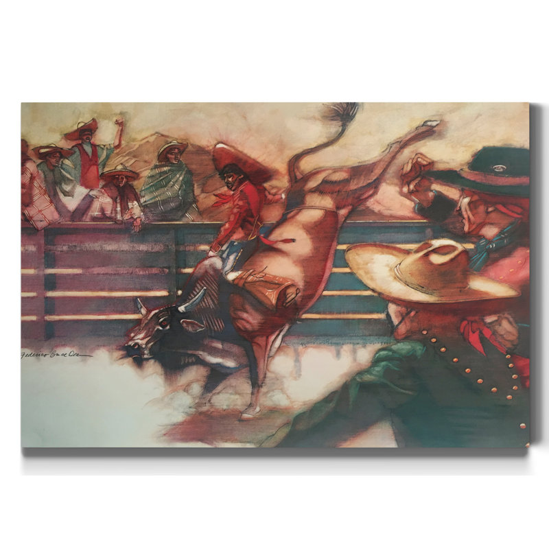 « The Rodeo »-reproduction sur toile tendue, H 27 po x l 18 po x P 1 po