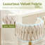 Ensemble de 2 tabourets de bar pivotants à 360 ° en velours, ensemble de 2 tabourets de bar dorés avec dossier tissé, tabouret de bar moderne à hauteur de comptoir réglable, beige-294579499-299650898