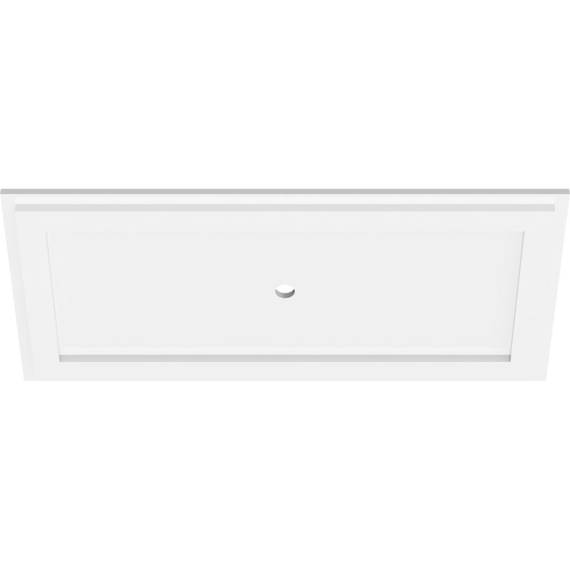 28"W x 14"H x 1"ID x 9 3/4"C x 1"P Rectangle Architectural Grade PVC Contemporary Ceiling Medallion, 1" H x 28" W x 14" D