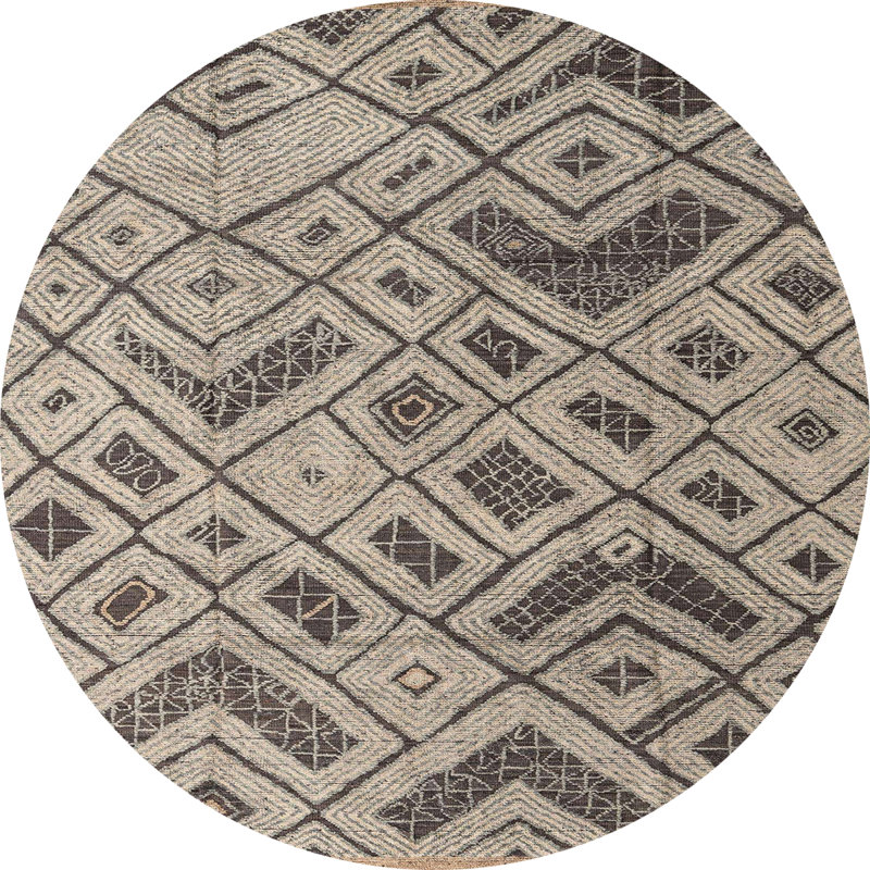 Abstract Indoor Rug, Round 6'