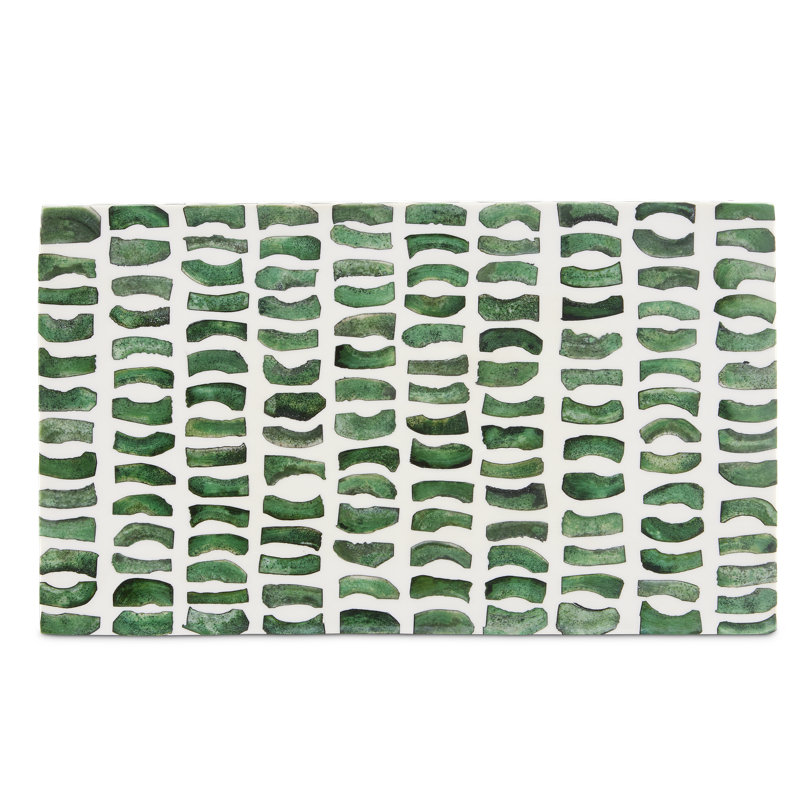 Ensemble de 2 boîtes à charbon de bois, Vert / blanc