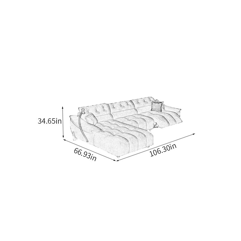 Retro adjustable first-class smart sofa