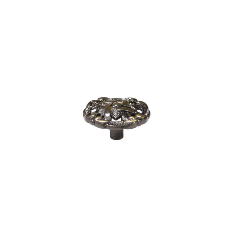 Antique Brass Weave Round Cabinet Knob Set