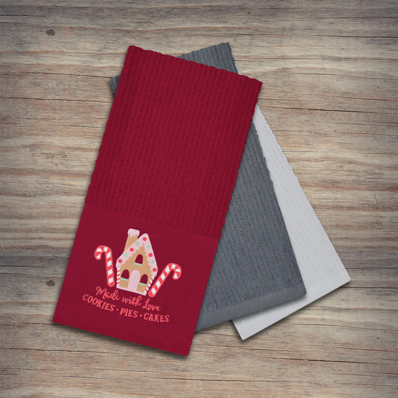 Cotton Tea Towel Kitchen Towel, Red