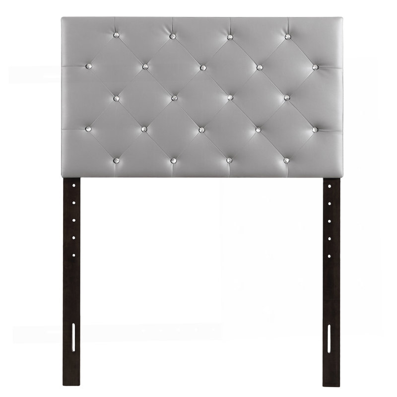 Versatile Adjustable Headboard, Light Gray, Twin