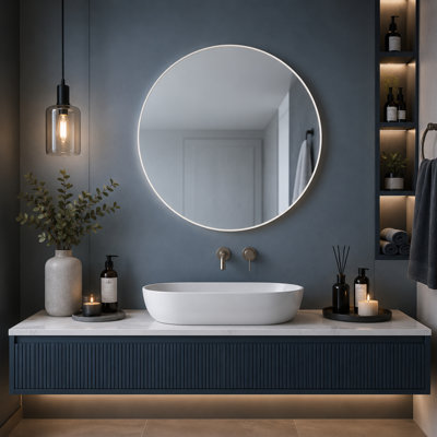 Plastic Round Wall Mirror Set