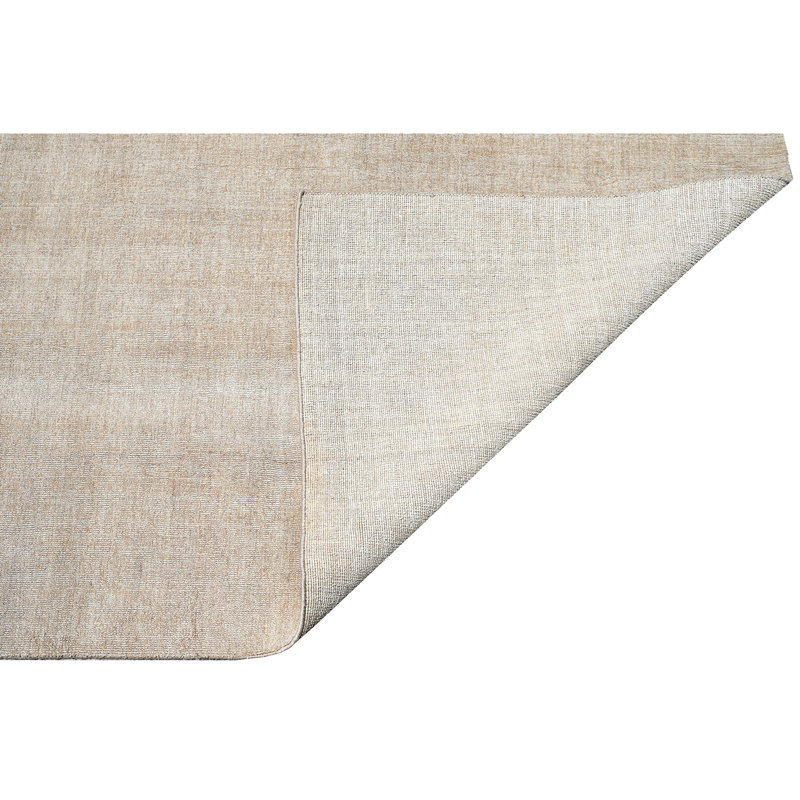 Silk Area Rug in Beige, Rectangle 12' x 15'