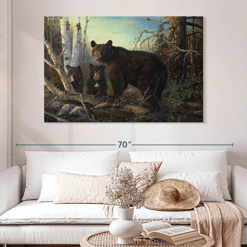 Brampt Absolutely Wild - Black Bear, 34" H x 51" W