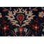 Tapis oriental bleu marine à motif floral Sultanabad Ziegler noué à la main 9 x 12
