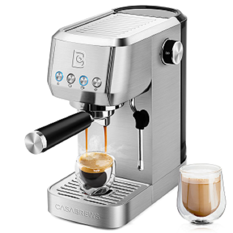 Calphalon Compact Espresso Machine, Home Espresso Machine with Milk  Frother, Stainless Steel