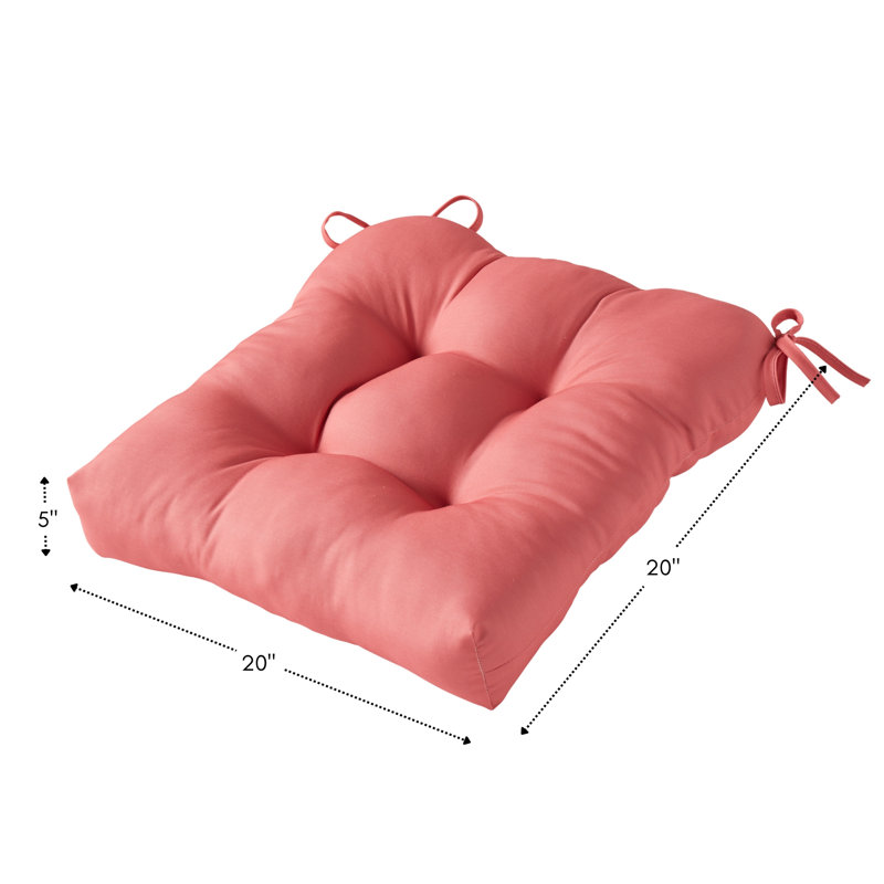 Coussin de chaise de salle à manger d'extérieur Shipton, Corail, 2