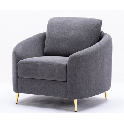 Vibrant Grey Upholstered Armchair