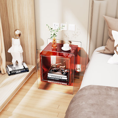 Samuelsson Acrylic Side Table, Nightstand Bedside Table
