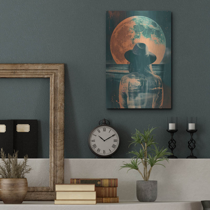 «Regarder la planète» par Andreas Magnusson, art mural en métal, H 16 po x l 12 po