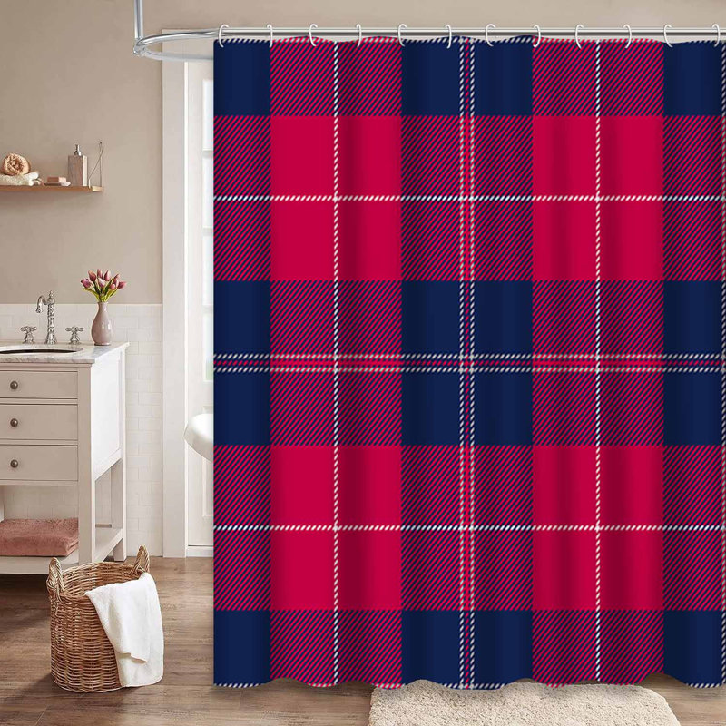 Rideau de douche Tartan, L 72 po x l 84 po