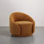 Fauteuil demi-tonneau pivotant rembourré Aunna-187769676