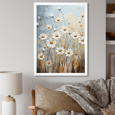 Marguerite blanche en fleurs élégance III - imprimé
