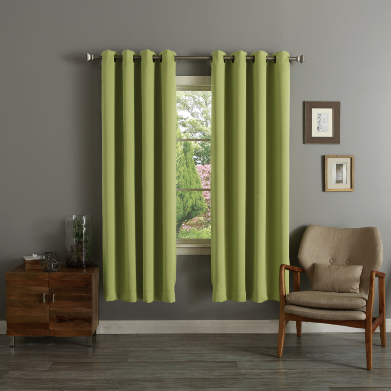 Adina Sevan Solid Thermal Grommet Curtain Panels, 52"W x 72"L, Lavender