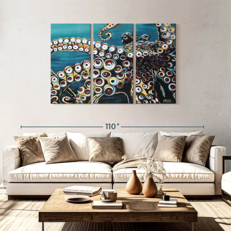 Brampt Wild Octopus I, 48" H x 74" W