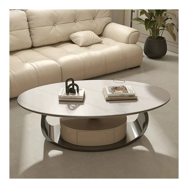 Chottu Lift Top Abstract Coffee Table, Bronze Cream, 50cm H x 70cm L x 140cm W