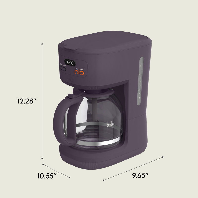 Bella 12 Cup Programmable Coffee Maker, Plum
