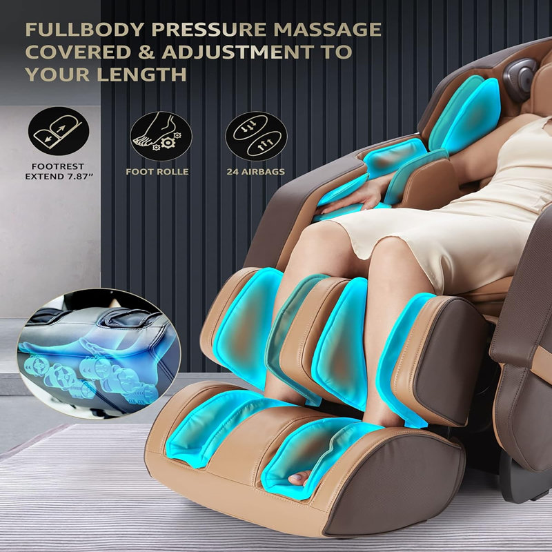 Fauteuil de massage Zero Gravity, Brun