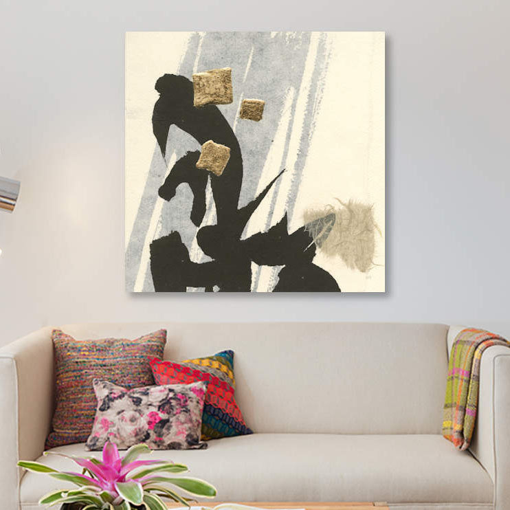 " Collage IX " by Chris Paschke, 48" H x 48" W x 1.5" D, No Mat, Wrapped Canvas