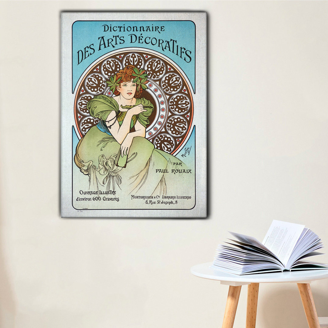 Leinwandbild Dizionario Delle Arti Decorative von Alfons Mucha