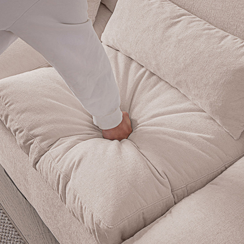 Canapé modulaire moderne en L avec repose-pieds réversible