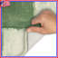 Tapis de bain abstrait vert et beige-1941948920