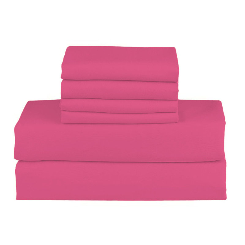 Hotel Luxurious Bamboo Blend Deep Pockets Breathable Cooling Bed Sheet Set 2000 Series, King Sheet Set + 4 Pillowcases