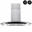 30 in. 217 CFM Convertible Wall Mount Range Hood in Stainless Steel w/ Tempered Glass,Black Touch Panel, Carbon Filters