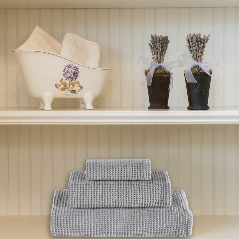 Mosche Turkish Cotton Waffle Mulit-Size Set, Cement