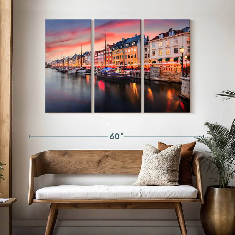 Sebbie Nyhavn, canal de Copenhague, H 32 po x l 50 po