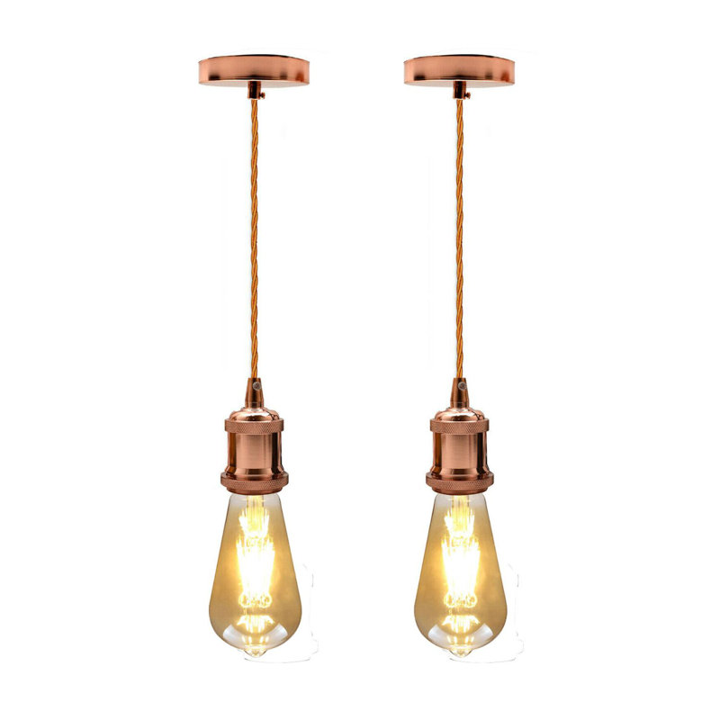 Annahy 2 - Light Rose Gold Single Pendant