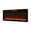 Wrought Studio 48 " W Black Recessed Wall Mounted and Freestanding Electric Fireplace-1016915780