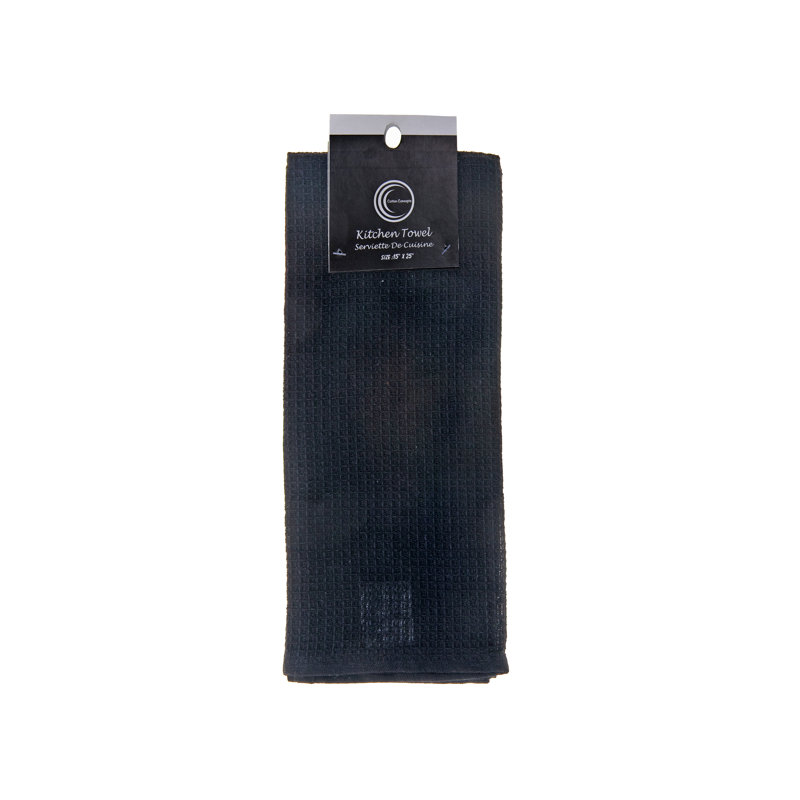 Waffle Dish Cloth Kitchen Towel, Black