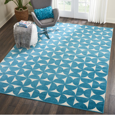 Tapis bleu Petrina