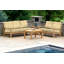 St. Lucia Teak Outdoor 3 - Seater Sofa-981748887