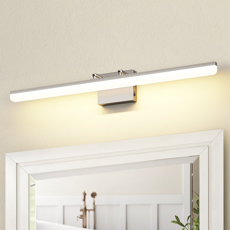 Barre de salle de bain 32 W à DEL à intensité variable 32 W, 5 températures de couleur réglables, Nickel brossé
