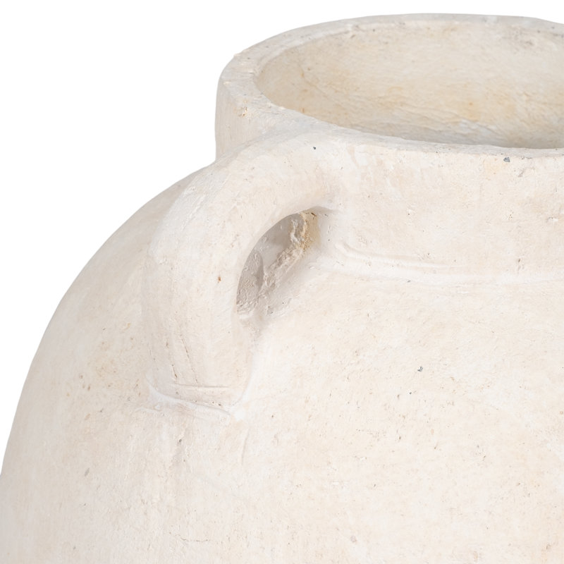 Vase contemporain contemporain en terre cuite fabriqué à la main en terre cuite à motif sculptural avec texture artisanale et silhouette minimaliste pour un style intérieur et un intérêt visuel élevés