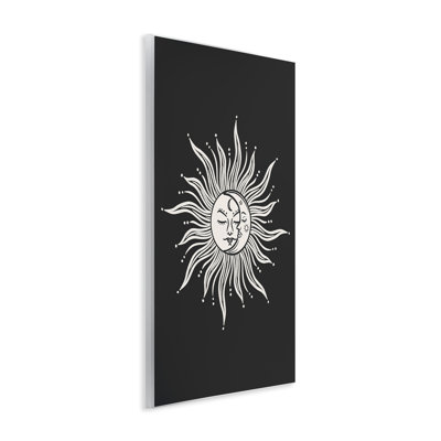 Soleil céleste sur art mural noir par JJ Design House LLC