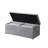 1 Piece Rectangular Storage Ottoman Short Velvet With 2 Set Ottomans (Light Gray)