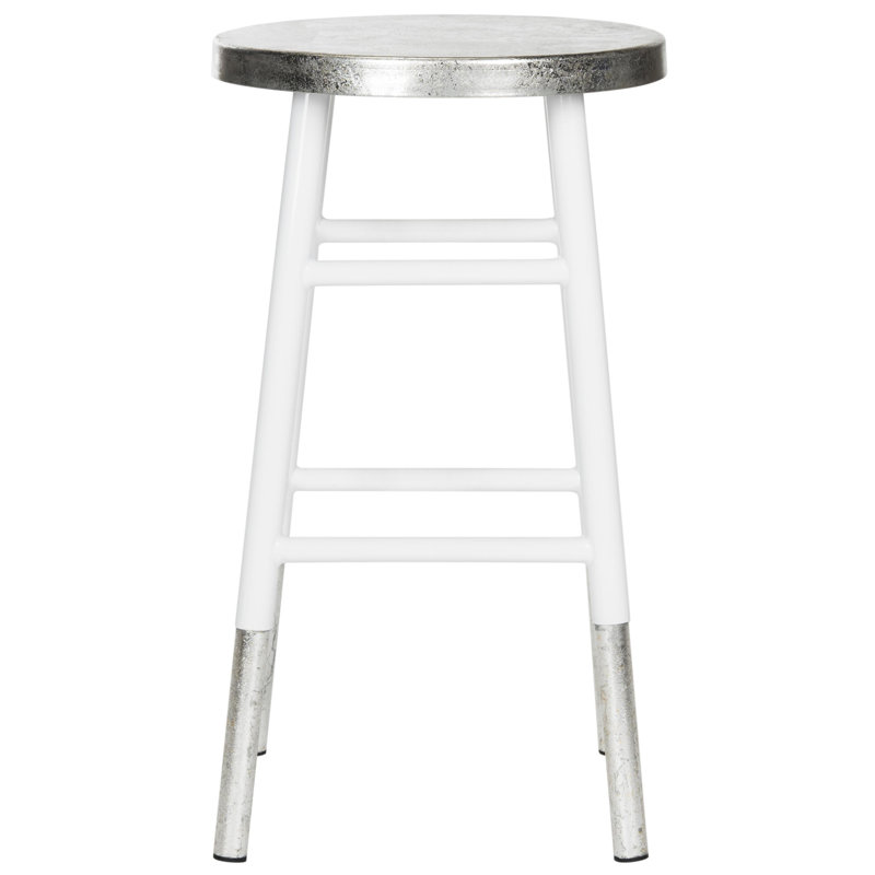 Vadnais Counter Stool with Metal Frame, White