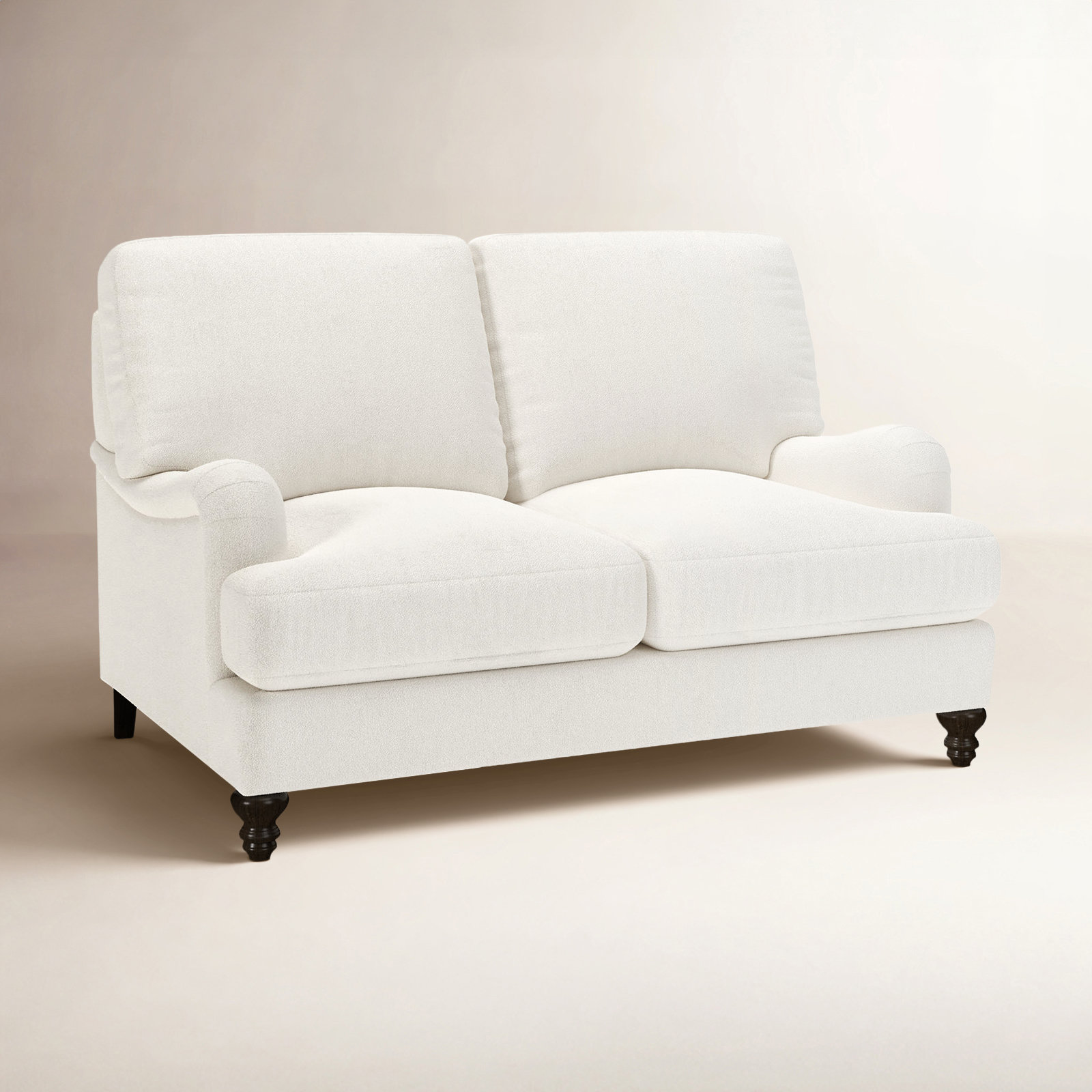 Walters 59'' Upholstered Loveseat, Apollo Alpaca Boucle