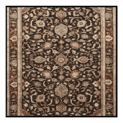Machine Washable Persian Black Area Rug